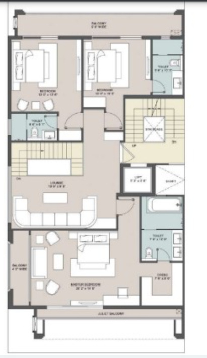 Upper Level Duplex Plan the orchard Floor Plan Upper Level Duplex Plan