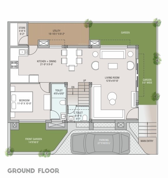  aurum villa Floor Plan Ground Floor Plan