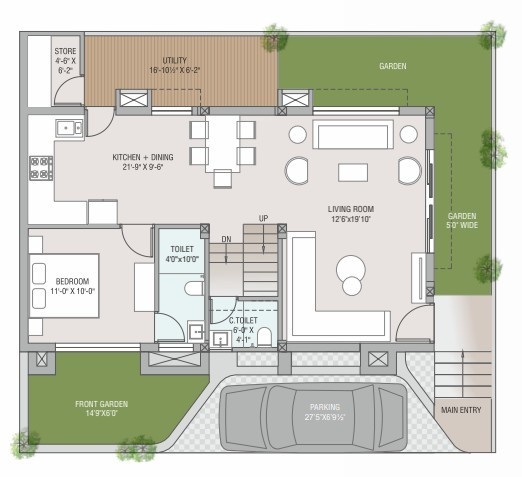  aurum villa Floor Plan Ground Floor Plan