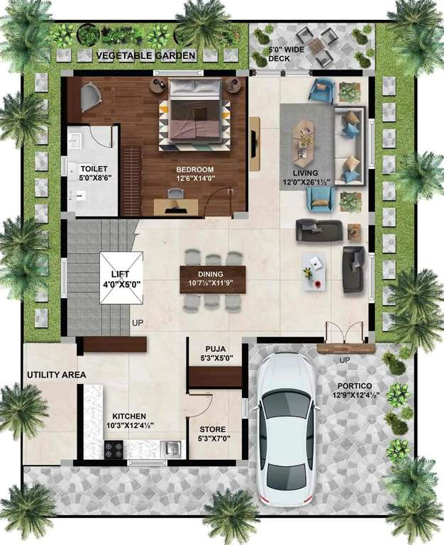  praveens eterno Floor Plan Ground Floor Plan