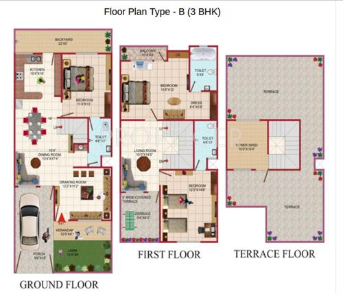 Agrawal Sagar Silver Springs (3BHK+3T (1,100 sq ft) 1100 sq ft)