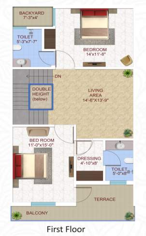lotus green luxury villa Floor Plan First Floor Plan