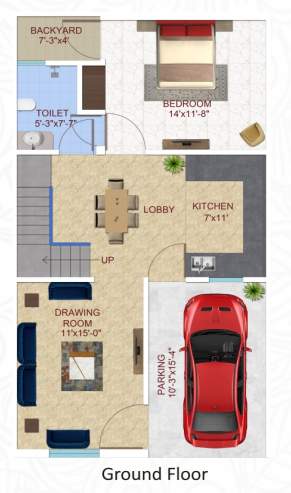 lotus green luxury villa Floor Plan Ground Floor Plan