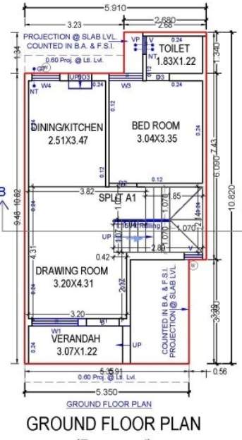  swara swabhagirath Floor Plan Ground Floor Plan