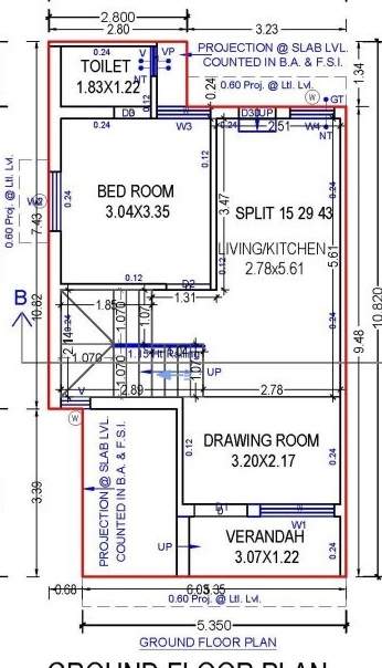  swara swabhagirath Floor Plan Ground Floor Plan