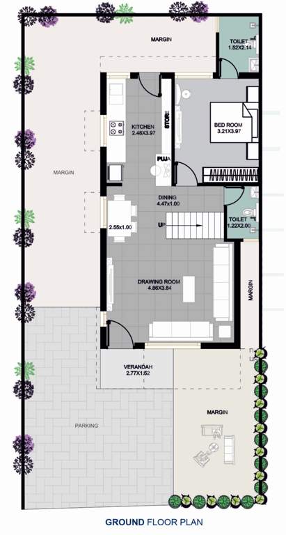  tathastu villa Floor Plan Ground Floor Plan