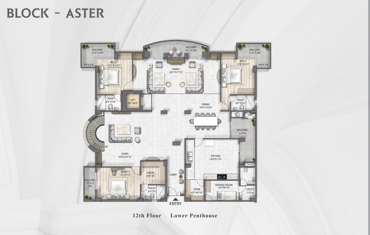  syndicate grandeur Floor Plan Lower Level Penthouse Plan