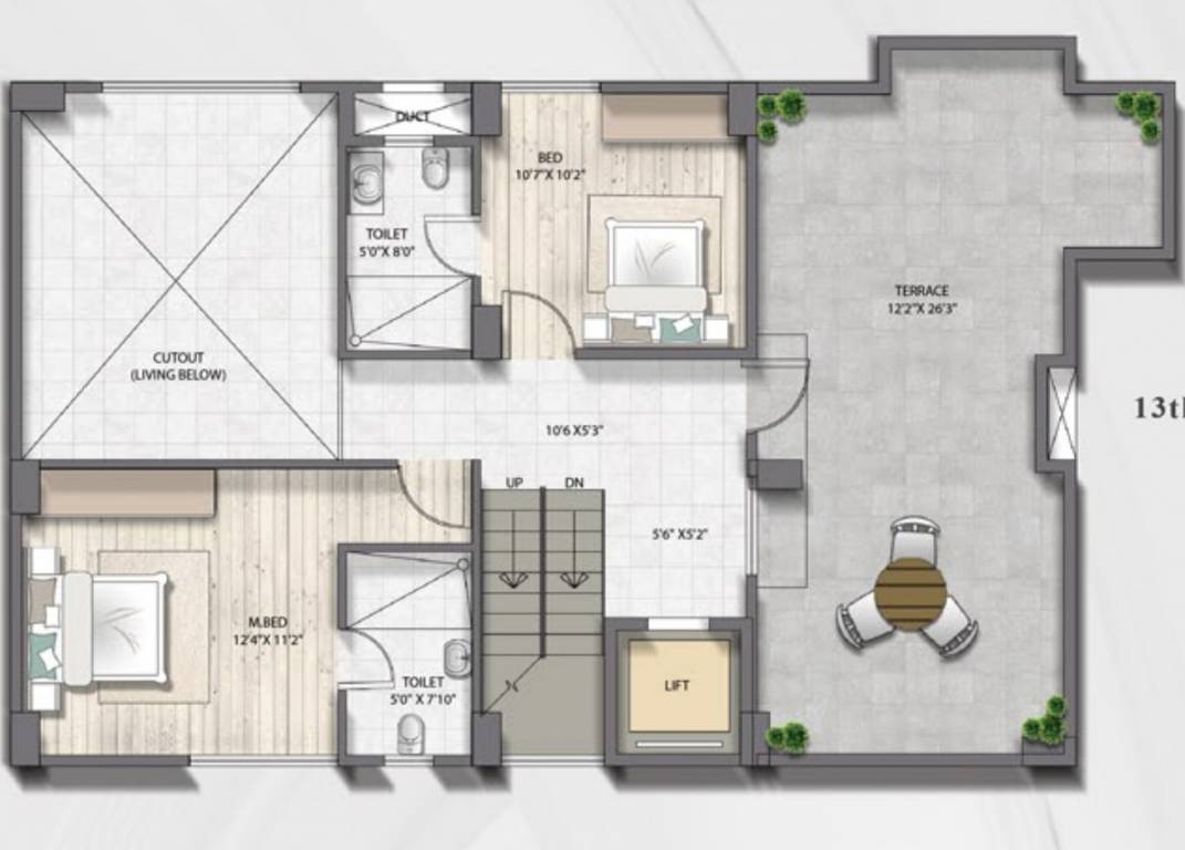  syndicate grandeur Floor Plan Upper Level Penthouse Plan
