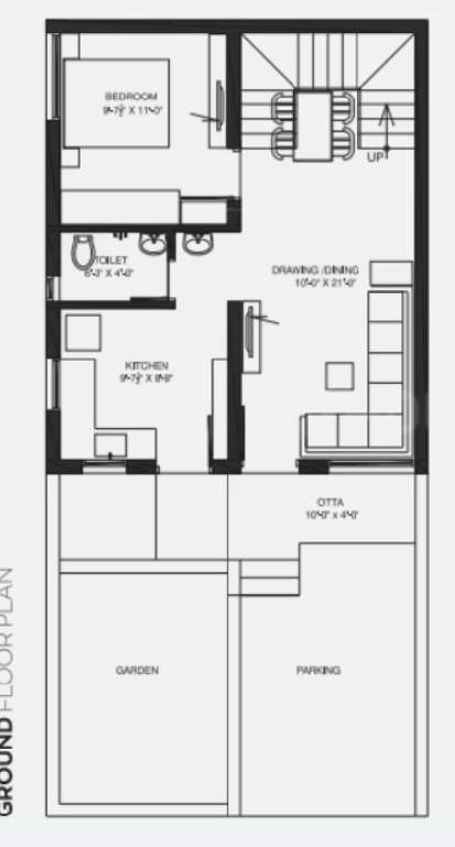  lake view green bunglows Floor Plan Ground Floor Plan