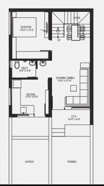  lake view green bunglows Floor Plan Ground Floor Plan