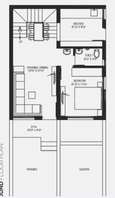  lake view green bunglows Floor Plan Ground Floor Plan