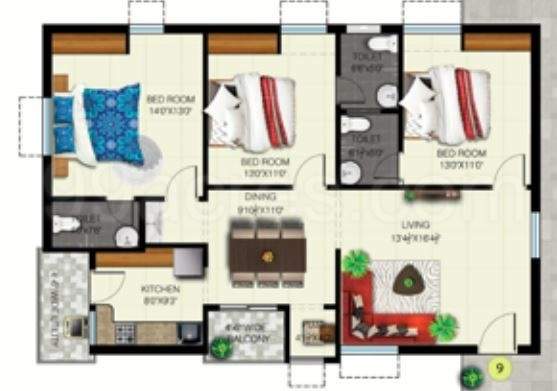  chaitanya grand Floor Plan Floor Plan