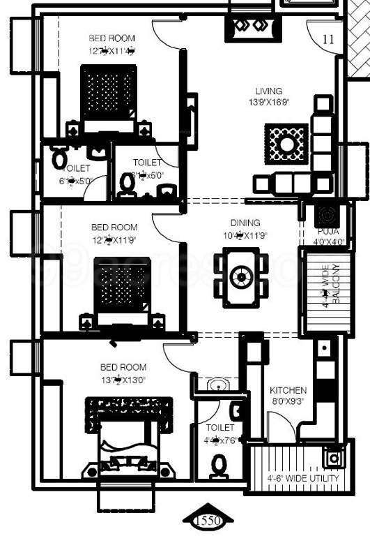  chaitanya grand Floor Plan Floor Plan