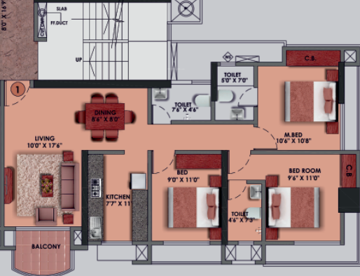  marigold-b-wing Floor Plan Floor Plan