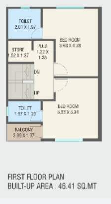 the manjalpur crossway Floor Plan First Floor Plan