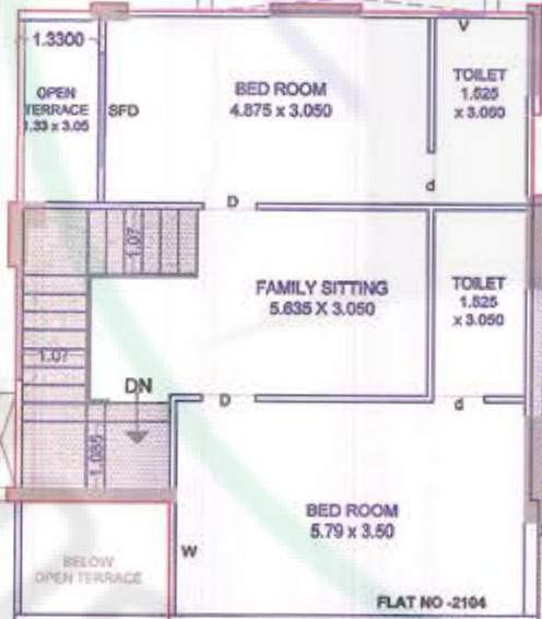  rajhans unica Floor Plan Upper Level Penthouse Plan