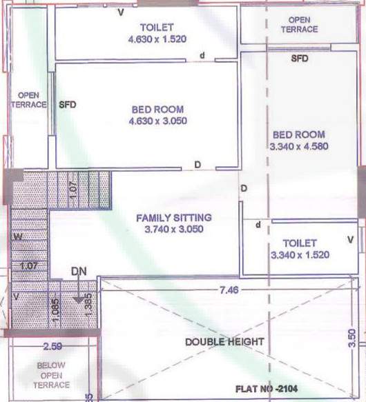  rajhans unica Floor Plan Upper Level Penthouse Plan