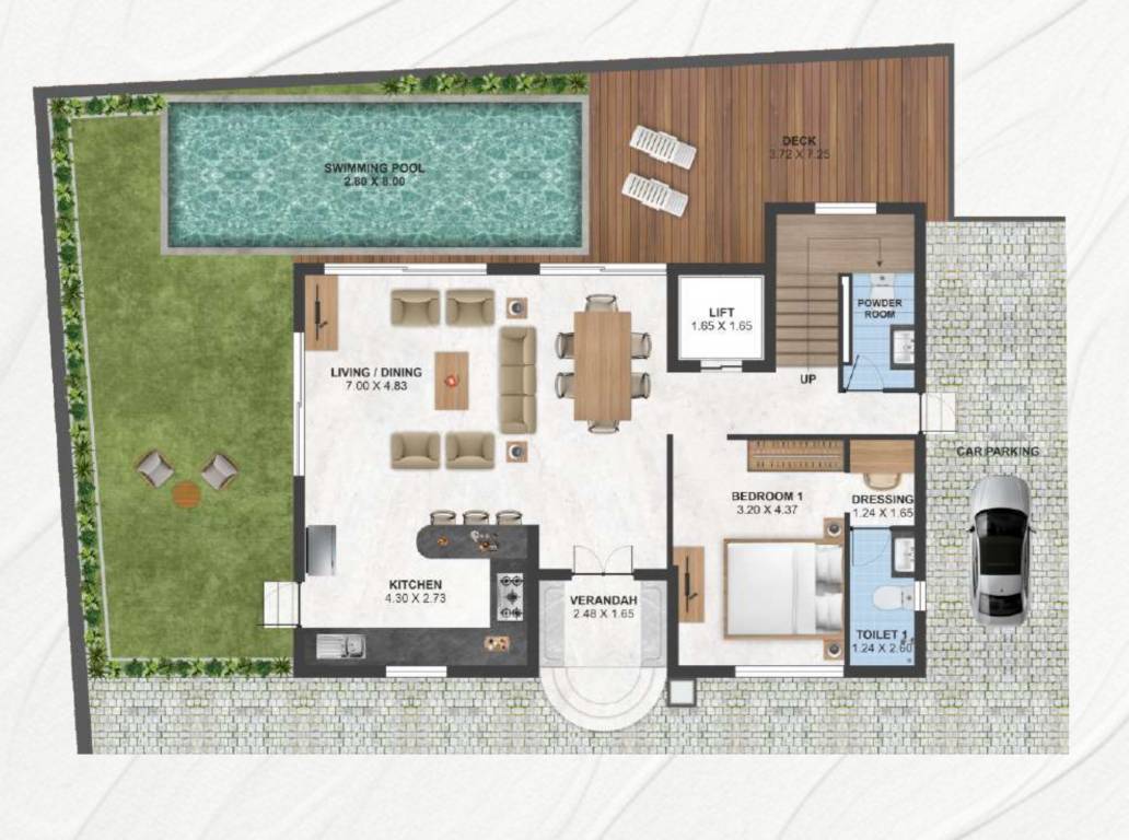  casa de praia Floor Plan Ground Floor Plan