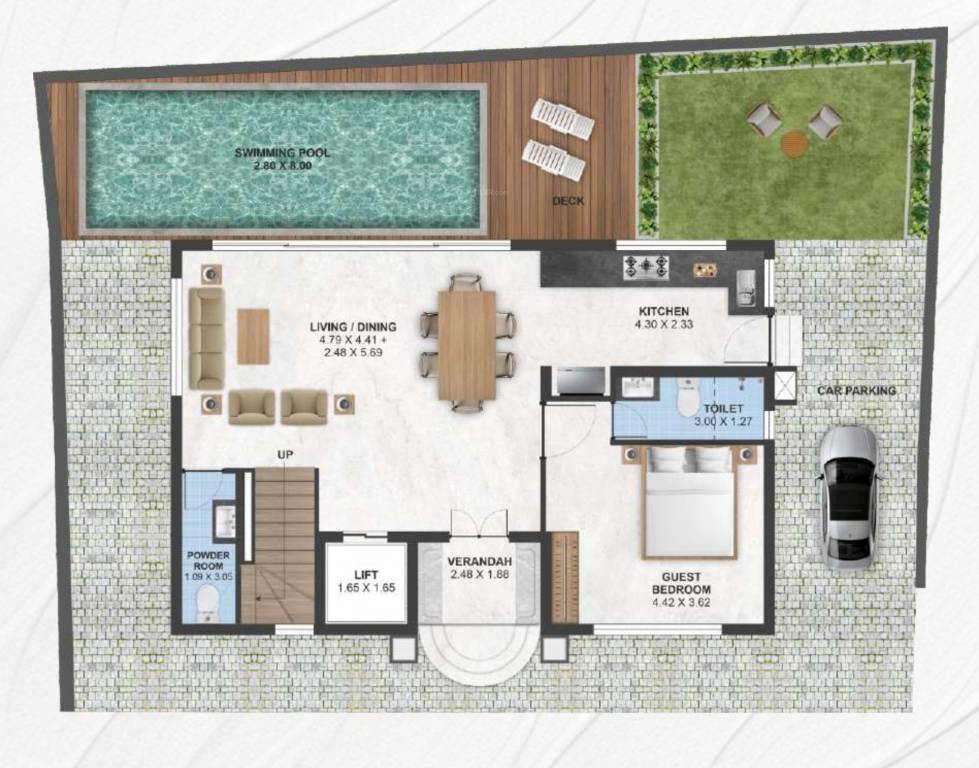  casa de praia Floor Plan Ground Floor Plan