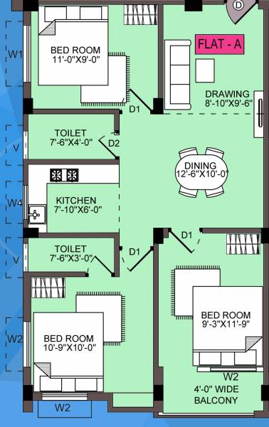  sagar-apartment Floor Plan Floor Plan