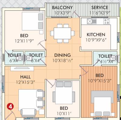 Floor Plan varunika-paradise-phase-2 Floor Plan Floor Plan