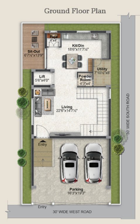  paras prem homes Floor Plan Ground Floor Plan