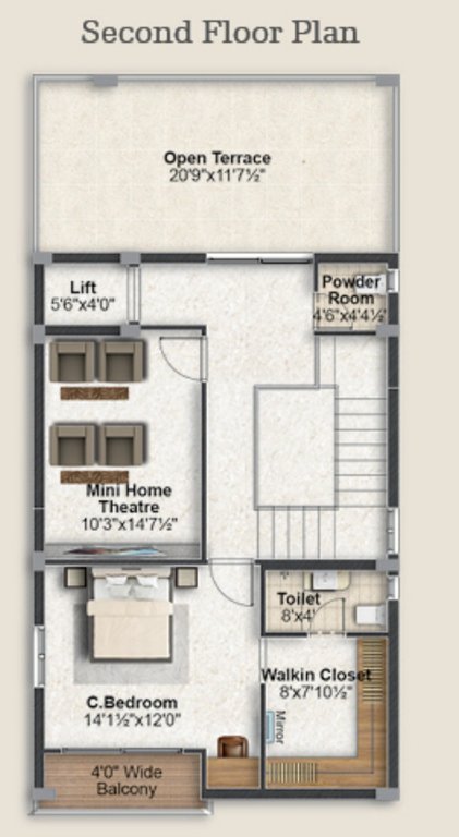  paras prem homes Floor Plan Second Floor Plan