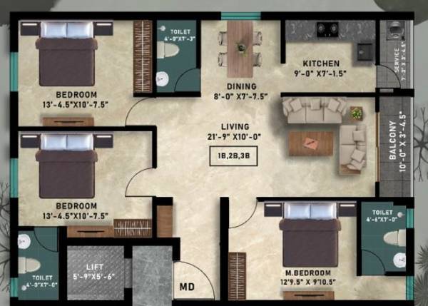  krish-heights Floor Plan Floor Plan