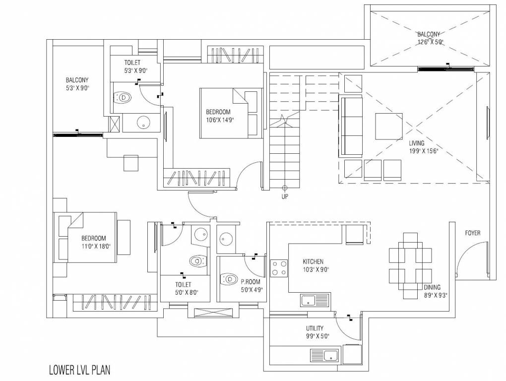  the parksyde Floor Plan Lower Level Duplex Plan