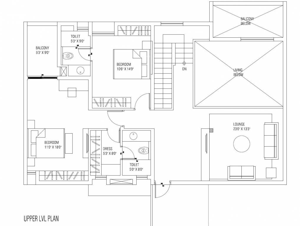 the parksyde Floor Plan Upper Level Duplex Plan