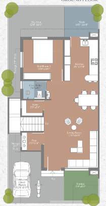  shantam villa Floor Plan Ground Floor Plan