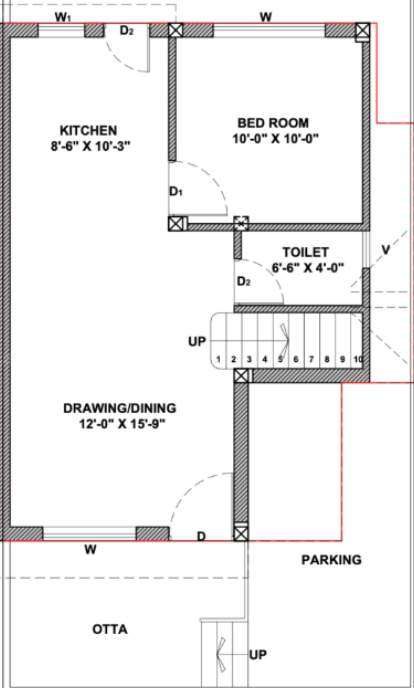  shreekar bungalows Floor Plan Ground Floor Plan