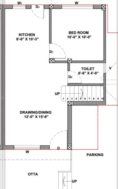  shreekar bungalows Floor Plan Ground Floor Plan