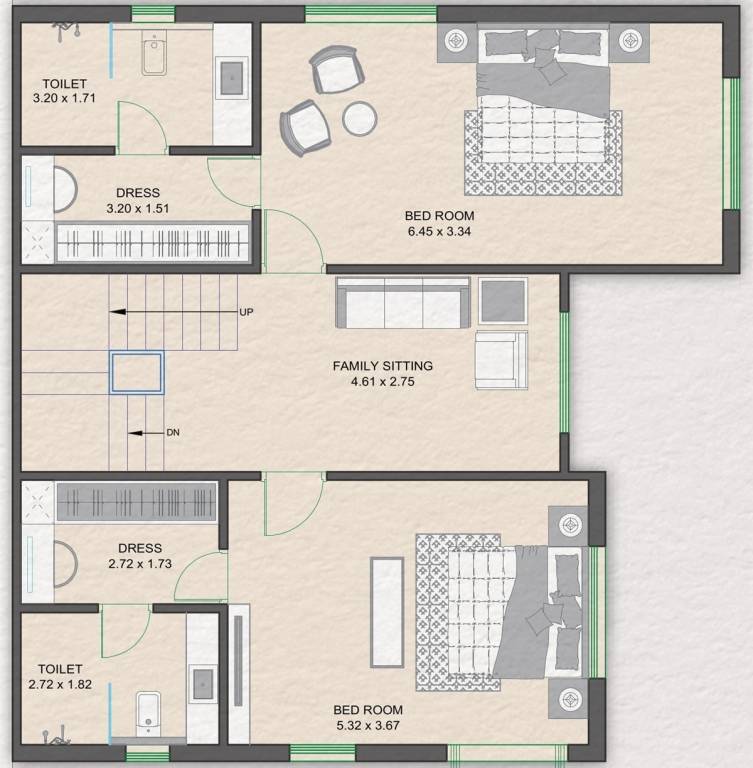  aashirwad villa Floor Plan First Floor Plan