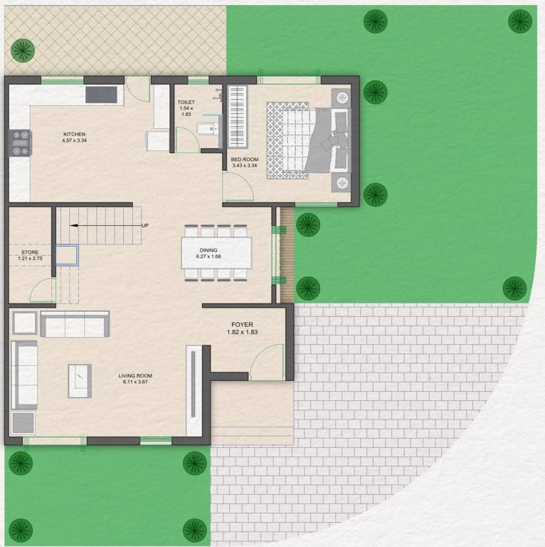  aashirwad villa Floor Plan Ground Floor Plan