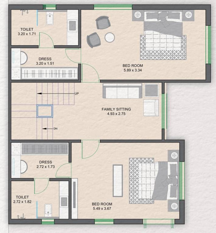  aashirwad villa Floor Plan First Floor Plan