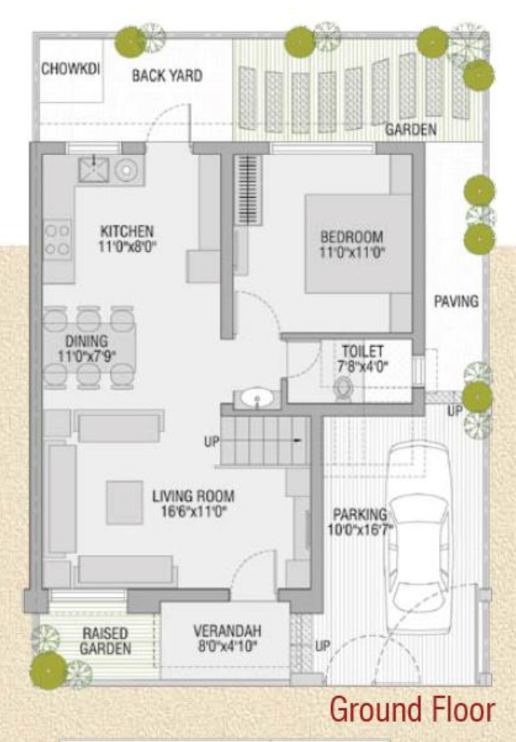  galaxy bungalows Floor Plan Ground Floor Plan