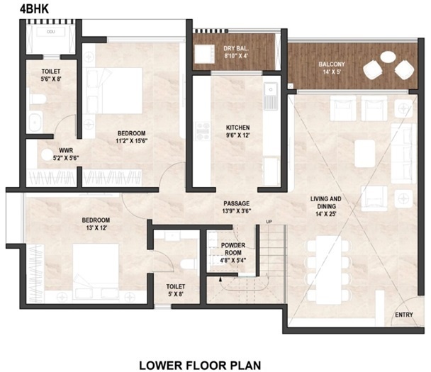  world city Floor Plan Lower Level Duplex Plan
