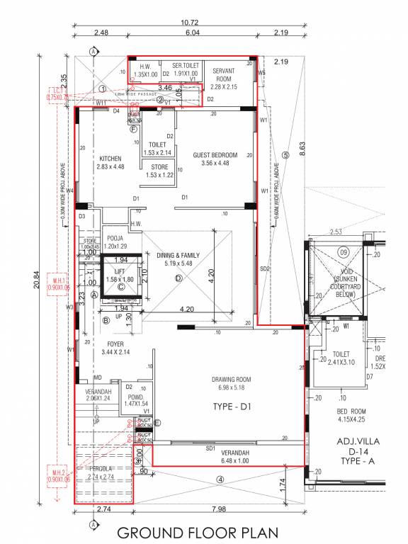  the north park phase 8 Floor Plan Ground Floor Plan