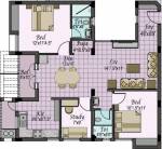 Indus SRS Orchard Residences (2BHK+2T (1,267 sq ft)   Study Room 1267 sq ft) Indus SRS Orchard Residences (2BHK+2T (1,267 sq ft)   Study Room 1267 sq ft)