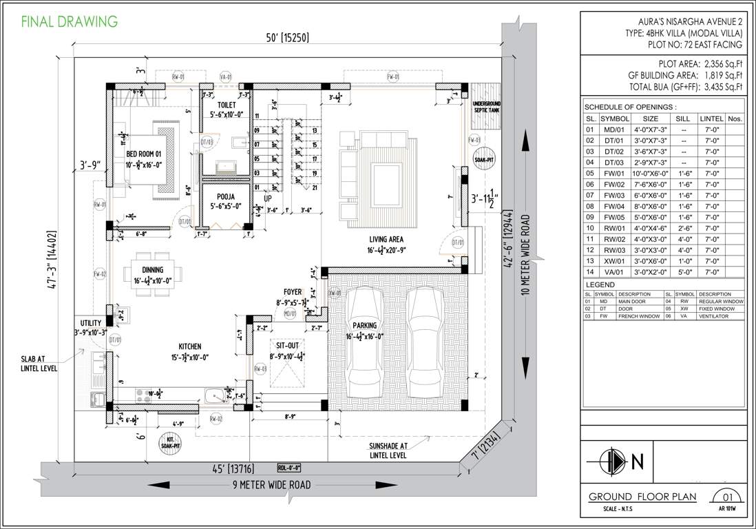  nisarga avenue phase 2 Floor Plan Ground Floor Plan