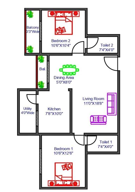  govind residency phase ii Floor Plan Floor Plan