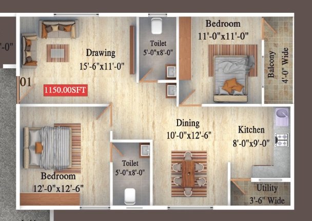  vinayaka homes Floor Plan Floor Plan
