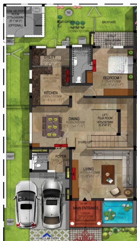  persimmon square Floor Plan Ground Floor Plan