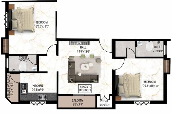  subiksham-flats Floor Plan Floor Plan