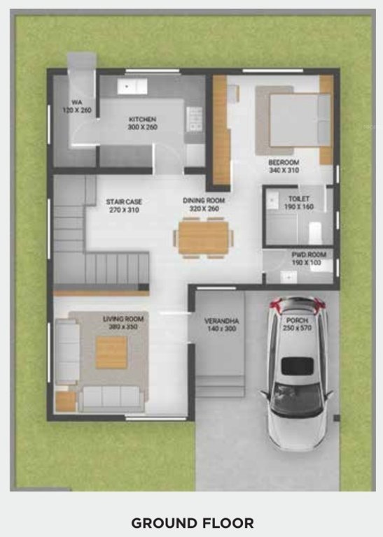  eco one Floor Plan Ground Floor Plan
