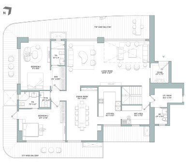  estate & club Floor Plan Lower Level Duplex Plan