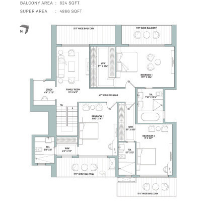 Upper Level Duplex Plan estate & club Floor Plan Upper Level Duplex Plan