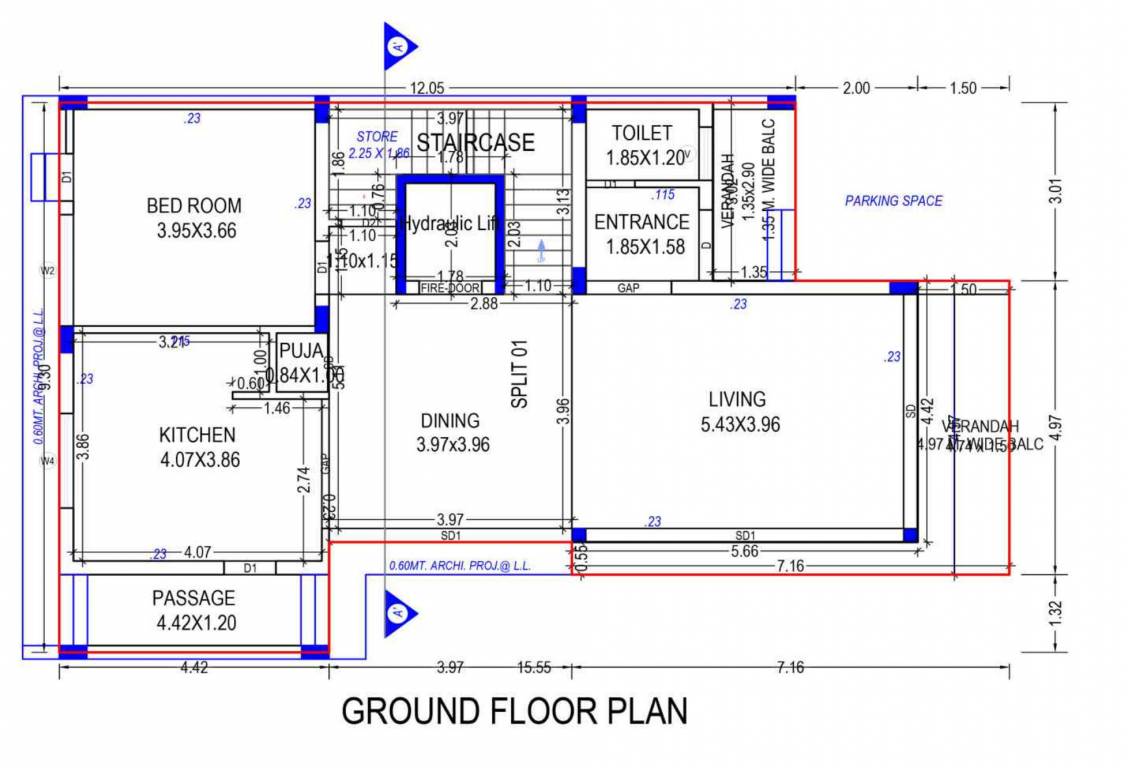  sanidhya villas Floor Plan Ground Floor Plan