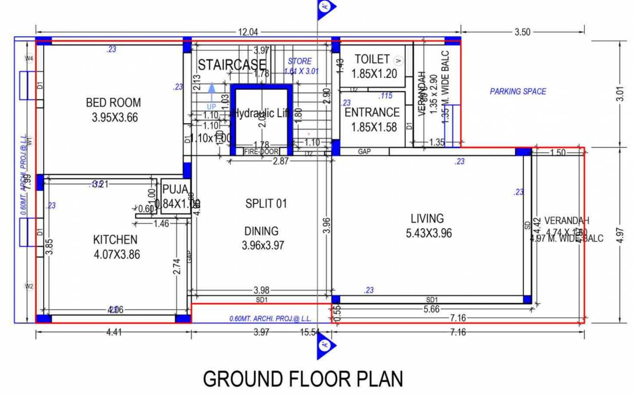  sanidhya villas Floor Plan Ground Floor Plan